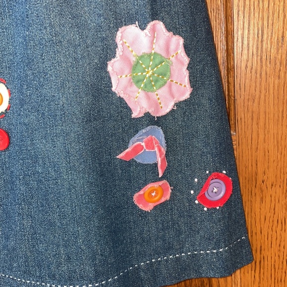 Classic BODEN skirt 8 denim with FABULOUS appliqué accents EXCELLENT condition - Picture 4 of 15